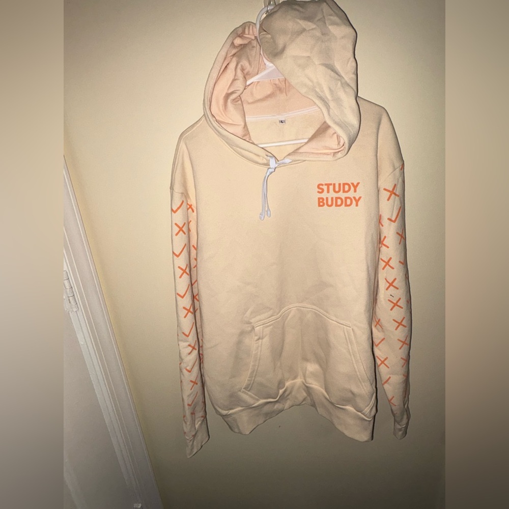 Cream and Orange Hoodie